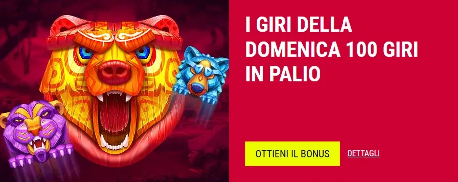 Promo giri della domenica 100 giri in palio con maschera cinese